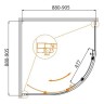 Душевой уголок Cezares Molveno 90x90 MOLVENO-R-1-90-C-GM-IV