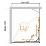 Душевой уголок Cezares Molveno 110x90 MOLVENO-AH-21-90+20-C-GM-IV