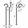 Смеситель для ванны Cezares Aphrodite APHRODITE-VDP-03/24-M