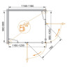Душевой уголок Cezares Verona 120x100 L VERONA-W-AH-2-120/100-P-Cr-L