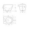 Унитаз Cezares Stylus CZR-513-TH-R/CZR-2316-SC подвесной