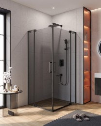 Душевой уголок Cezares Slider 110x110 SLIDER-A-2-100/110-GRIGIO-NERO
