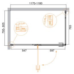 Душевой уголок Cezares Bellagio 120x80 BELLAGIO-AH-1-120/80-C-NERO