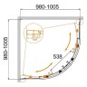 Душевой уголок Cezares Molveno 100x100 MOLVENO-R-2-100-C-GM-IV