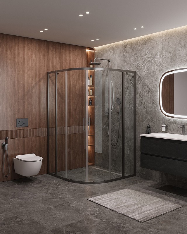 Душевой уголок Cezares Molveno 120x120 MOLVENO-R-22-100+20-C-GM-IV