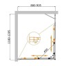 Душевой уголок Cezares Molveno 120x90 MOLVENO-AH-21-90+30-C-BORO-IV