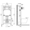 Комплект унитаза Cezares Stylus-Tor CZR-6601-TH-TOR/CZR2316SC с инсталляцией BelBagno BB002-80/BB005-PR-CHROME