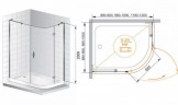 Душевой уголок Cezares BERGAMO-W-RH-1-120/100-ARCO-C-Cr-R-IV
