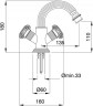 Смеситель для биде Cezares Olimp OLIMP-BS2-02-M