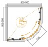 Душевой уголок Cezares Giubileo R2 90x90 GIUBILEO-R-2-90-SCORREVOLE-C-G