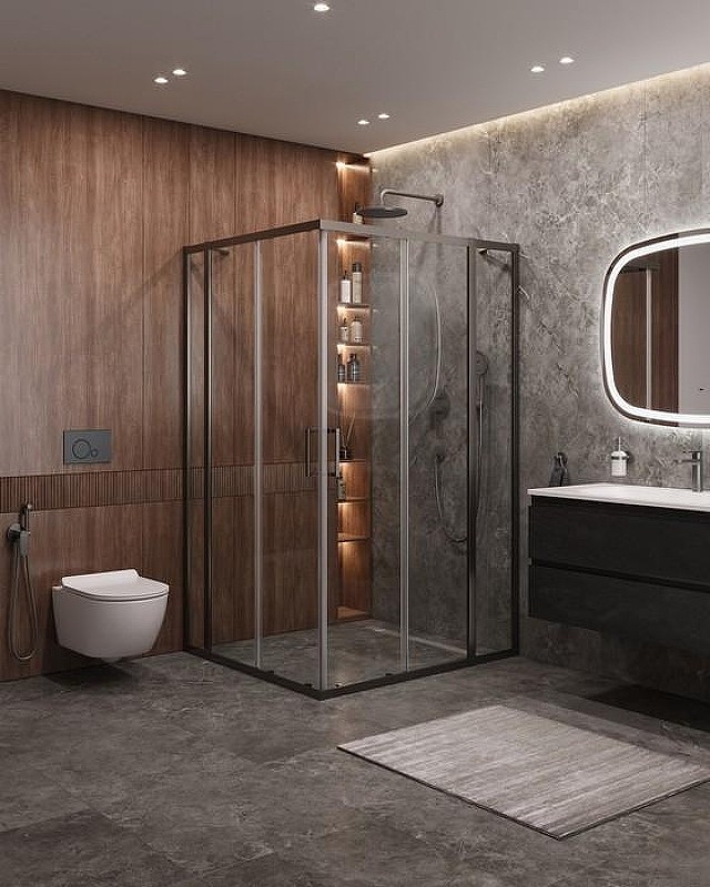 Душевой уголок Cezares Molveno 120x110 MOLVENO-AH-22-120/110-C-GM-IV