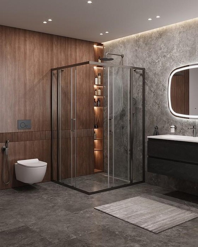 Душевой уголок Cezares Molveno 120x110 MOLVENO-AH-22-120/110-C-GM-IV