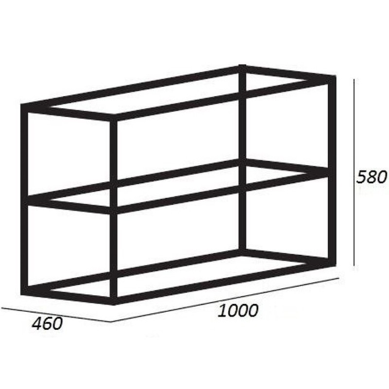 Консоль под раковину Cezares Cadro 100 CADRO-100/46/58-2C-SO-MET-ST