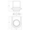 Стакан для зубных щеток Cezares Liner LINER-TUMS-GM