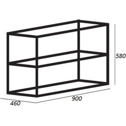 Консоль под раковину Cezares Cadro 90 CADRO-90/46/58-2C-SO-MET-ST