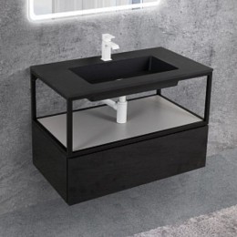 Тумба Cezares Cadro 80 CADRO-80-1C-SO-NR-BLUM подвесная