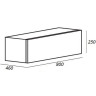 Тумба Cezares Cadro 80 CADRO-80-1C-SO-NR-BLUM подвесная