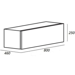 Тумба Cezares Cadro 80 CADRO-80-1C-SO-NR-BLUM подвесная