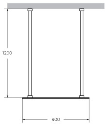 Душевая перегородка Cezares Liberta 90 LIBERTA-L-2-90-120-C-Cr