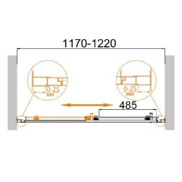 Душевая дверь в нишу Cezares MOLVENO-BF-1-120-C-Cr-IV
