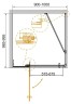 Душевой уголок Cezares Slider 100x100 SLIDER-AH-1-100-90/100-C-BORO