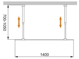 Душевая перегородка Cezares Liberta 140 LIBERTA-L-2-140-C-NERO