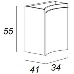 Подвесной шкаф Cezares Vague 34 L 44229