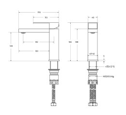 Смеситель для раковины Cezares Slider SLIDER-LS-NOP