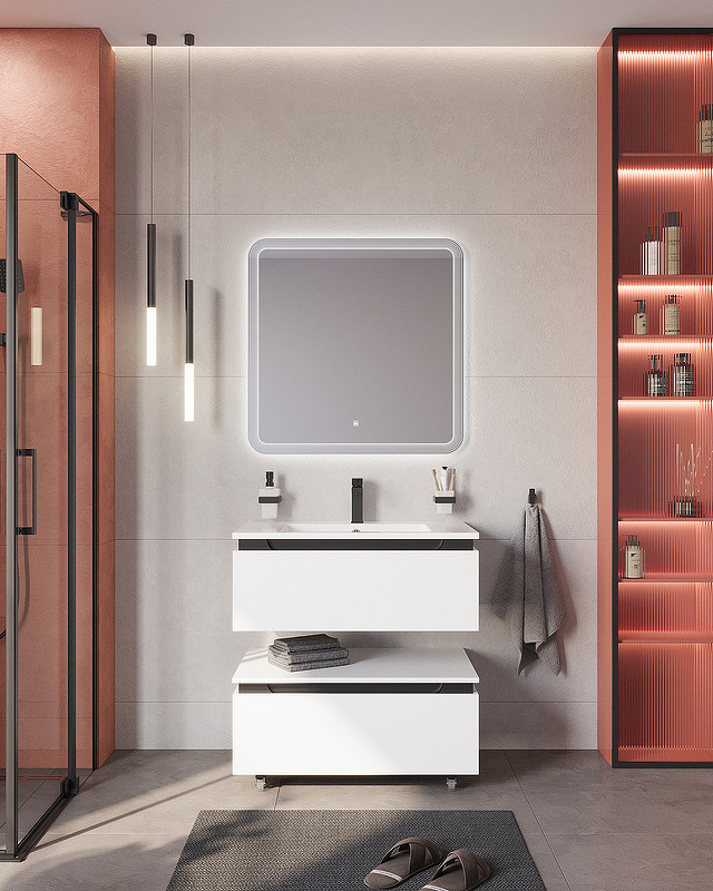 Тумба Cezares Slider 80 SLIDER-800-1C-PI-BO