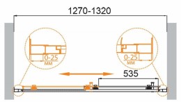 Душевая дверь Cezares Molveno 130 MOLVENO-BF-1-130-C-Cr-IV