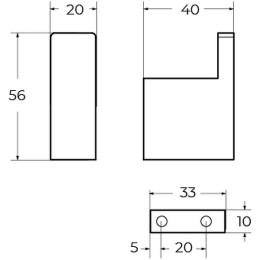 Крючок Cezares Slider SLIDER-HK-01
