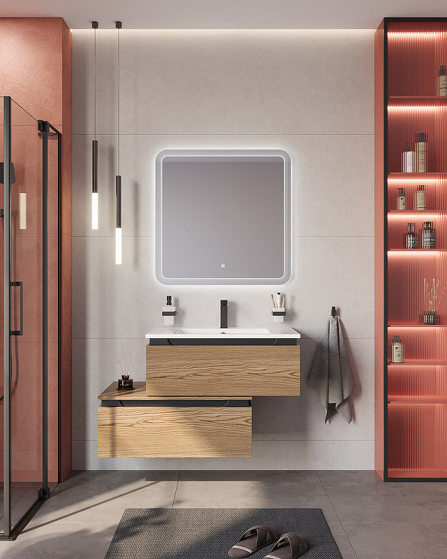 Тумба Cezares Slider 80 SLIDER-800-1C-PI-RT-P