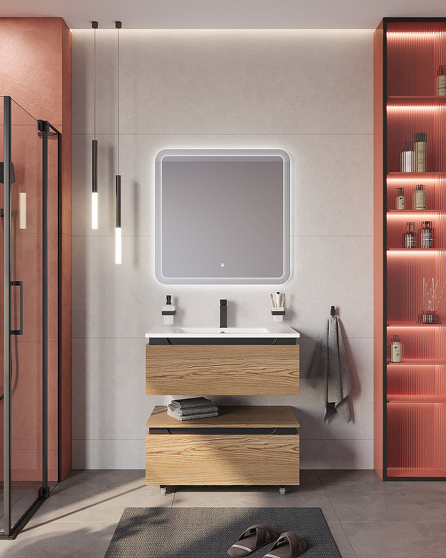 Тумба Cezares Slider 80 SLIDER-800-1C-PI-RT-P