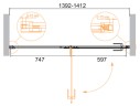 Душевая дверь Cezares Bellagio 140 BELLAGIO-B-12-140-C-BORO