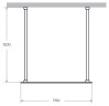 Душевая перегородка Cezares Liberta 115 LIBERTA-L-2-115-120-C-Cr