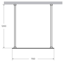 Душевая перегородка Cezares Liberta 115 LIBERTA-L-2-115-120-C-Cr
