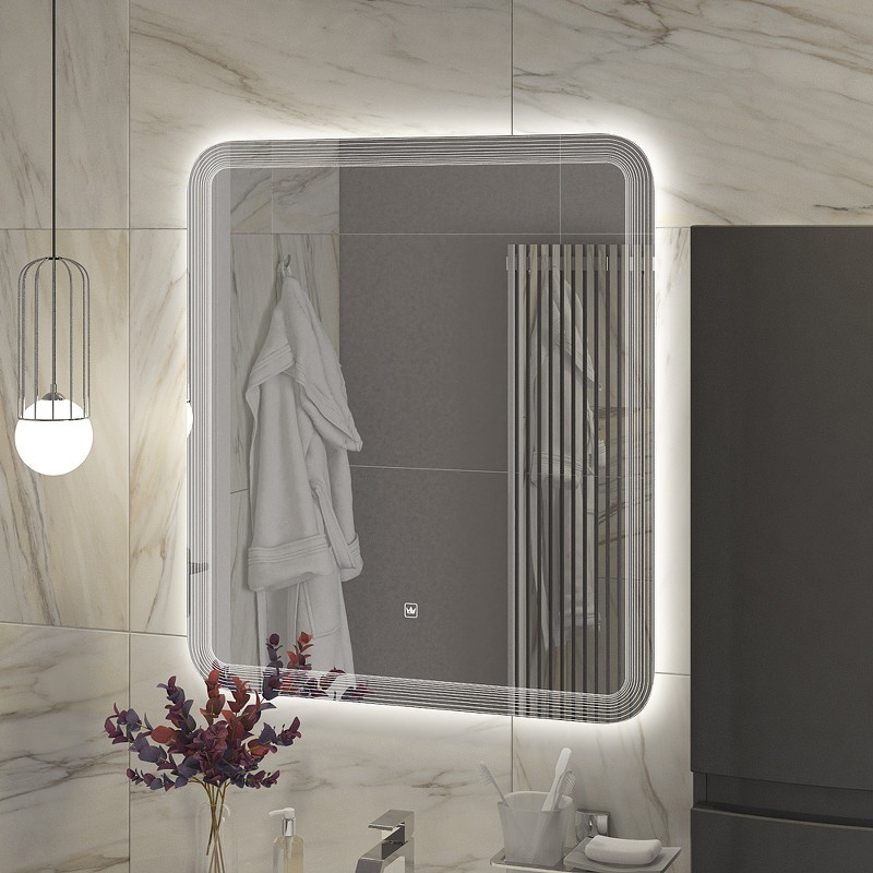 Зеркало Cezares Duet 70 CZR-SPC-DUET-700-800-LED-TCH с подсветкой