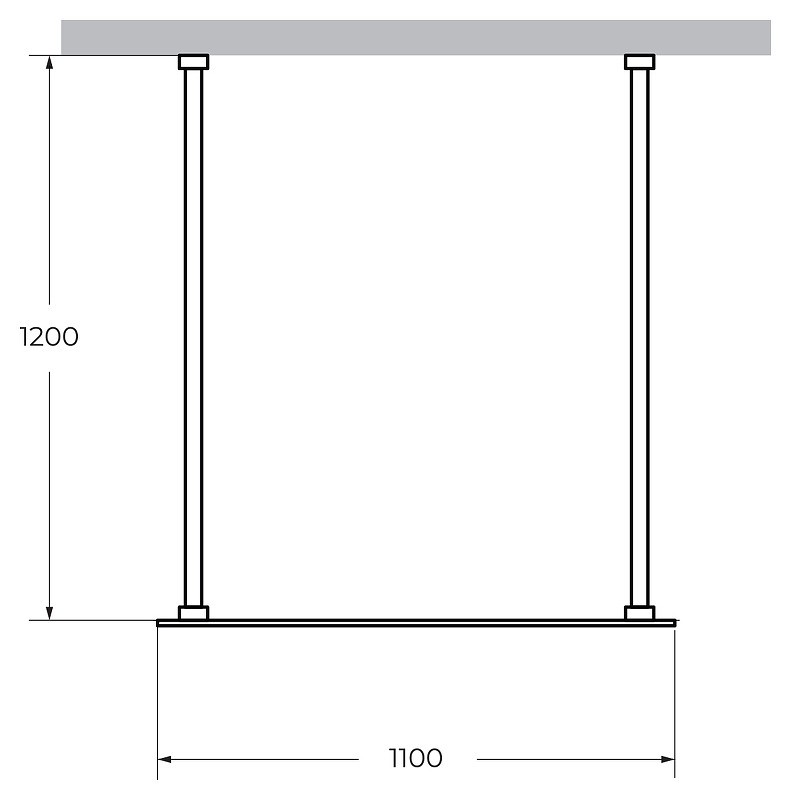 Душевая перегородка Cezares Liberta 110 LIBERTA-L-2-110-120-C-Cr