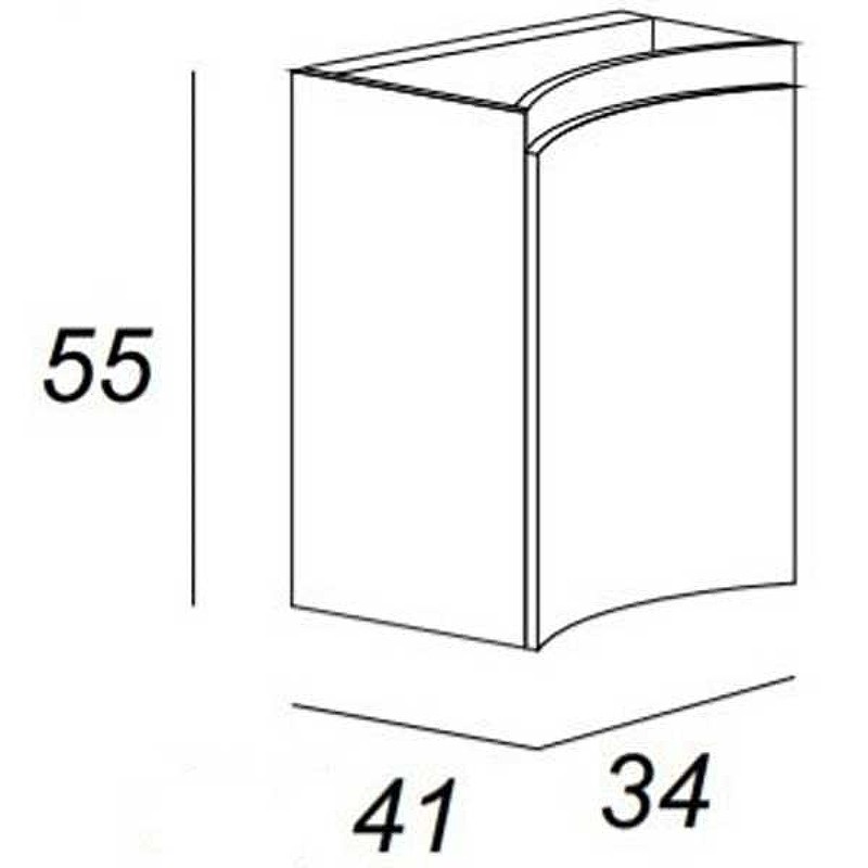 Подвесной шкаф Cezares Vague 34 L 54856
