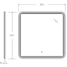 Зеркало Cezares Duet 80 CZR-SPC-DUET-800-800-LED-TCH с подсветкой