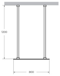 Душевая перегородка Cezares Liberta 80 LIBERTA-L-2-80-120-C-Cr