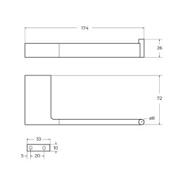 Держатель туалетной бумаги Cezares Slider SLIDER-PH1-01
