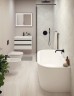 Акриловая ванна Cezares Slim 180x79 SLIM WALL-180-80-60-W37-SET