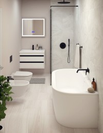 Акриловая ванна Cezares Slim 180x79 SLIM WALL-180-80-60-W37-SET