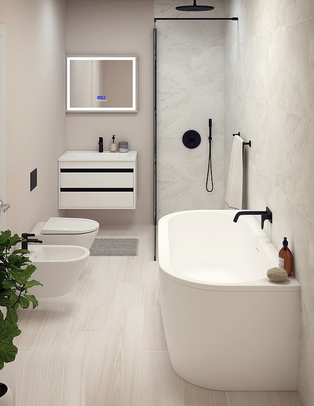 Акриловая ванна Cezares Slim 180x79 SLIM WALL-180-80-60-W37-SET