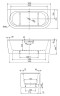 Акриловая ванна Cezares Slim 180x79 SLIM WALL-180-80-60-W37-SET