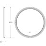 Зеркало Cezares Eco 60 CZR-SPC-ECO-600-LED-TCH с подсветкой