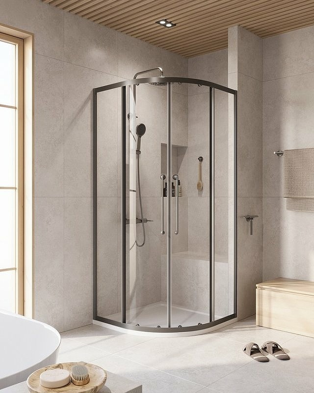 Душевой уголок Cezares Relax-304 90x90 RELAX-304-R-2-90-C-GM
