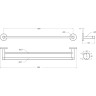 Полотенцедержатель Cezares Relax RELAX-THD-65-BORO двойной