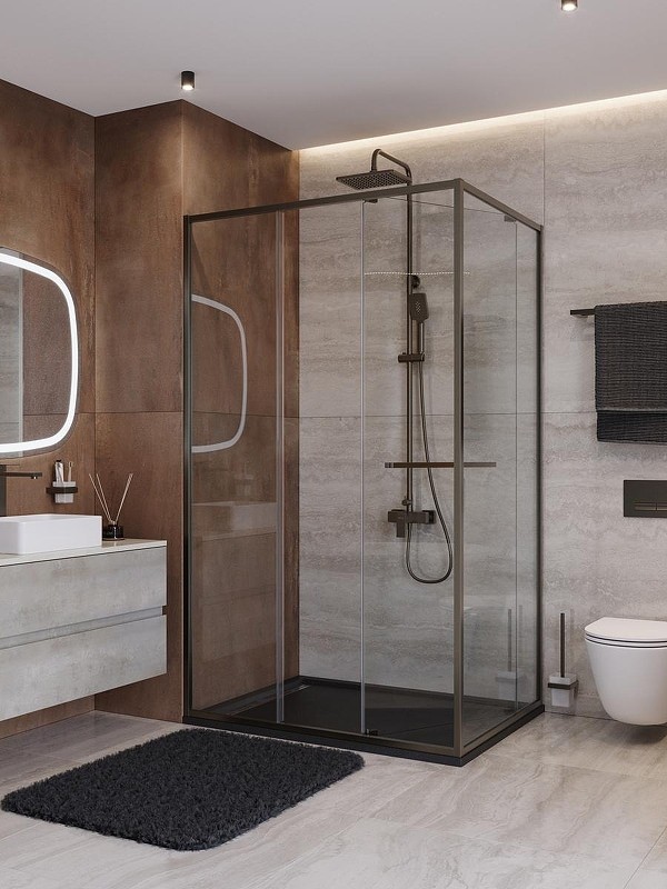 Душевой уголок Cezares Lux 120x100 LUX-AH-FS-11-120/100-C-GM